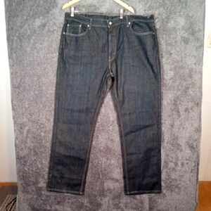 Levi's Blue Straight Jeans Classic Style Dark Blue Mens Size 42